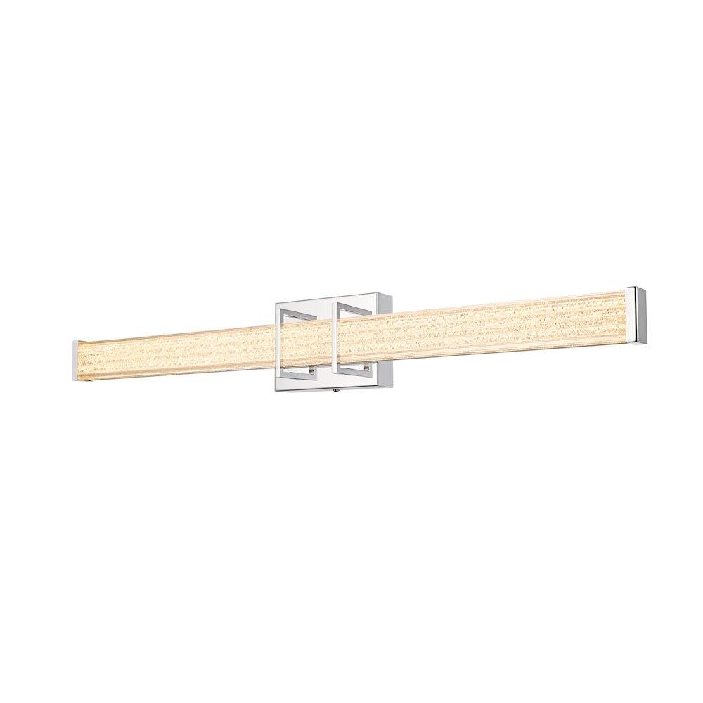 Back. Living District - Ivaan 31 Inch Led Wall Sconce In Chrome - Chrome.
