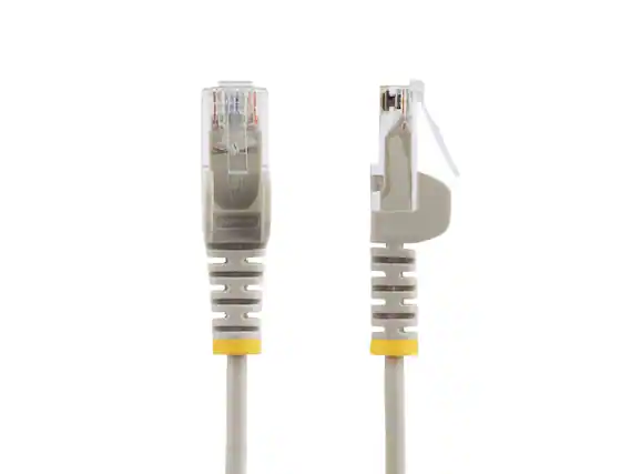 Front. StarTech.com - StarTech 20ft Gray Slim CAT6 Ethernet Cable Model N6PAT20GRS.