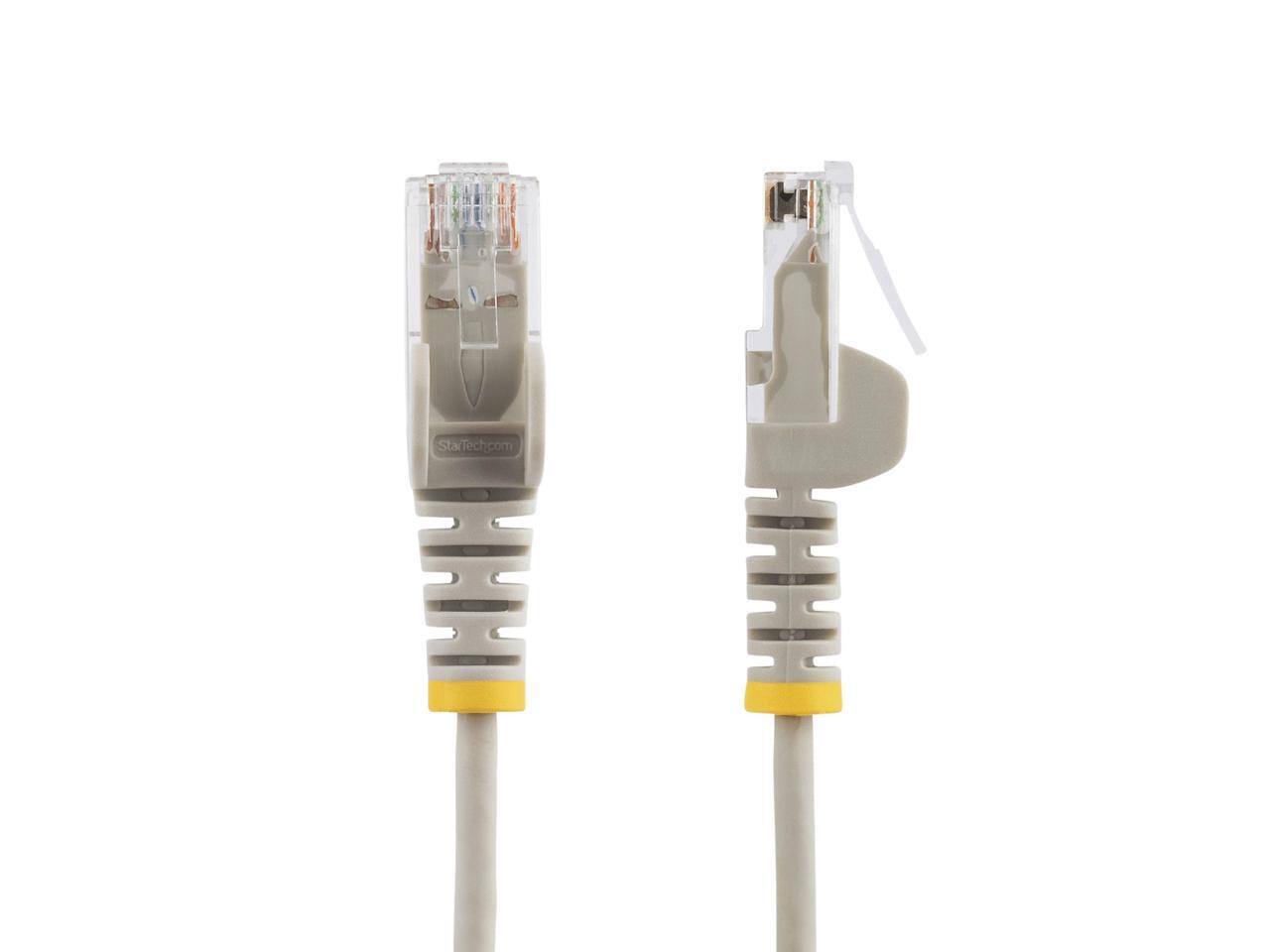 Front. StarTech.com - StarTech 20ft Gray Slim CAT6 Ethernet Cable Model N6PAT20GRS.