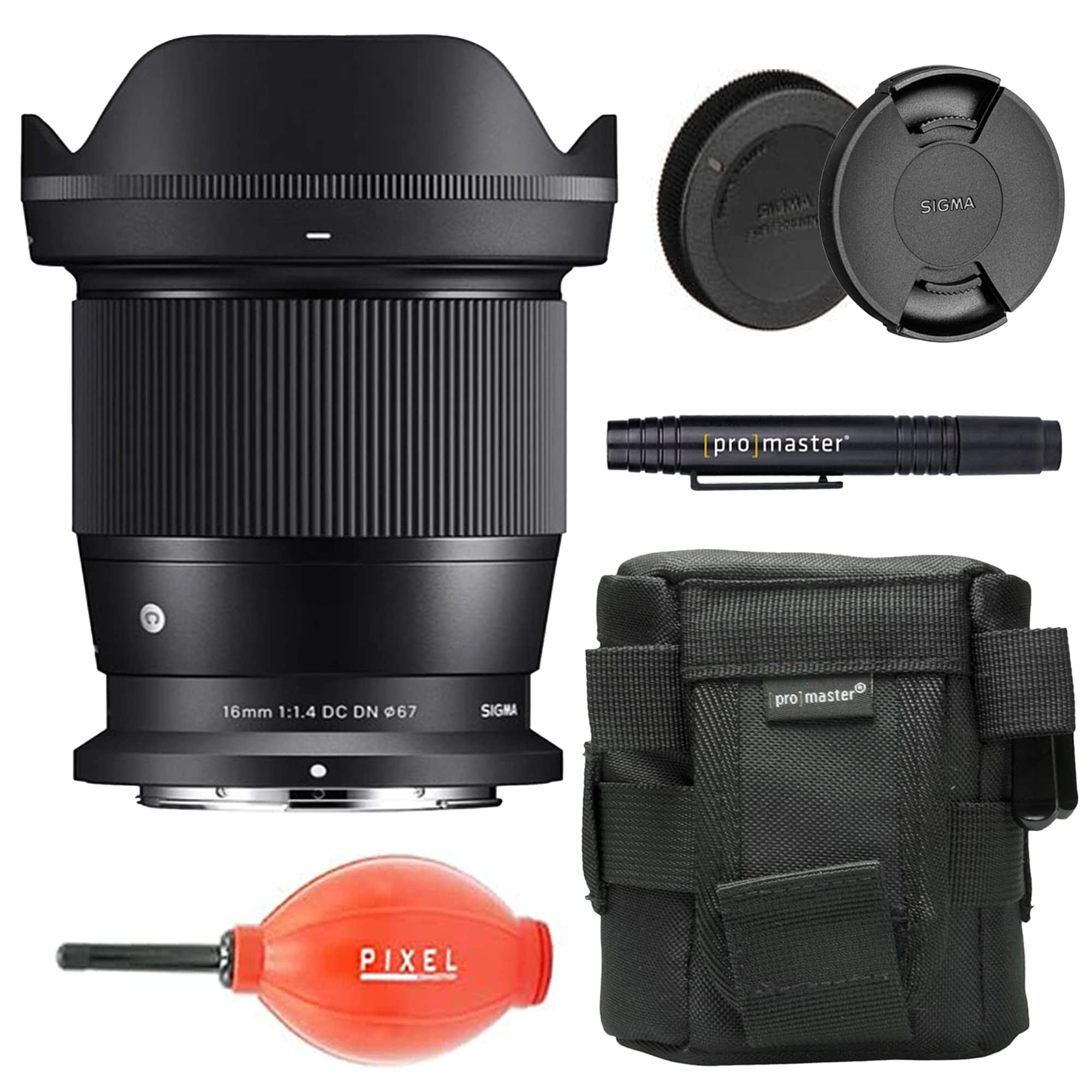 16mm f/1.4 DC DN Contemporary Lens for Nikon Z Mount w/ Advanced Accessory Bundle | 402973 | Sigma 16mm f/1.4 Lens - Black