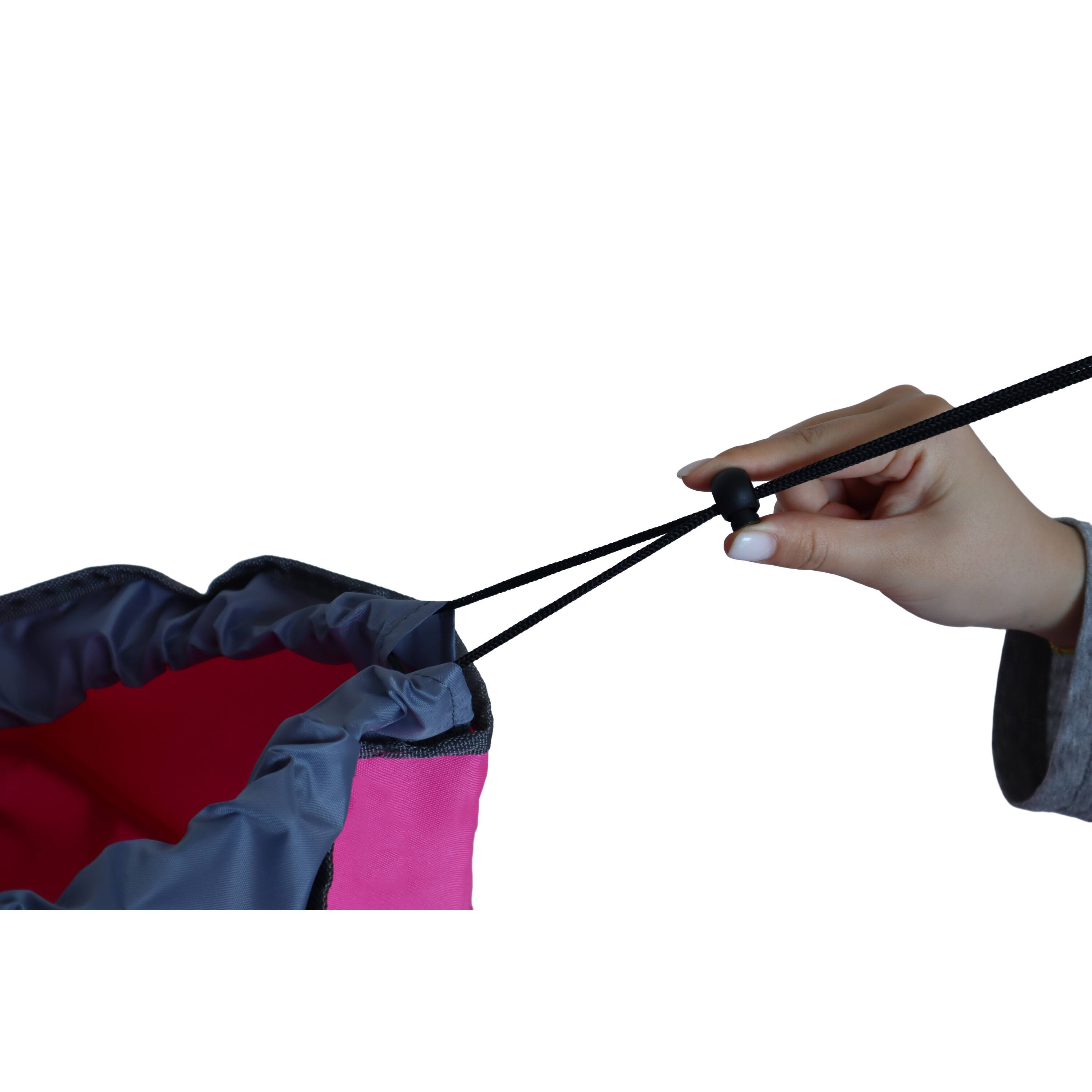 Alt View 5. Mondawe - Expandable Dual-Layer Wagon Utility Carts w/ 225LBS Capacity, 360° All-Terrain Wheels - Pink.