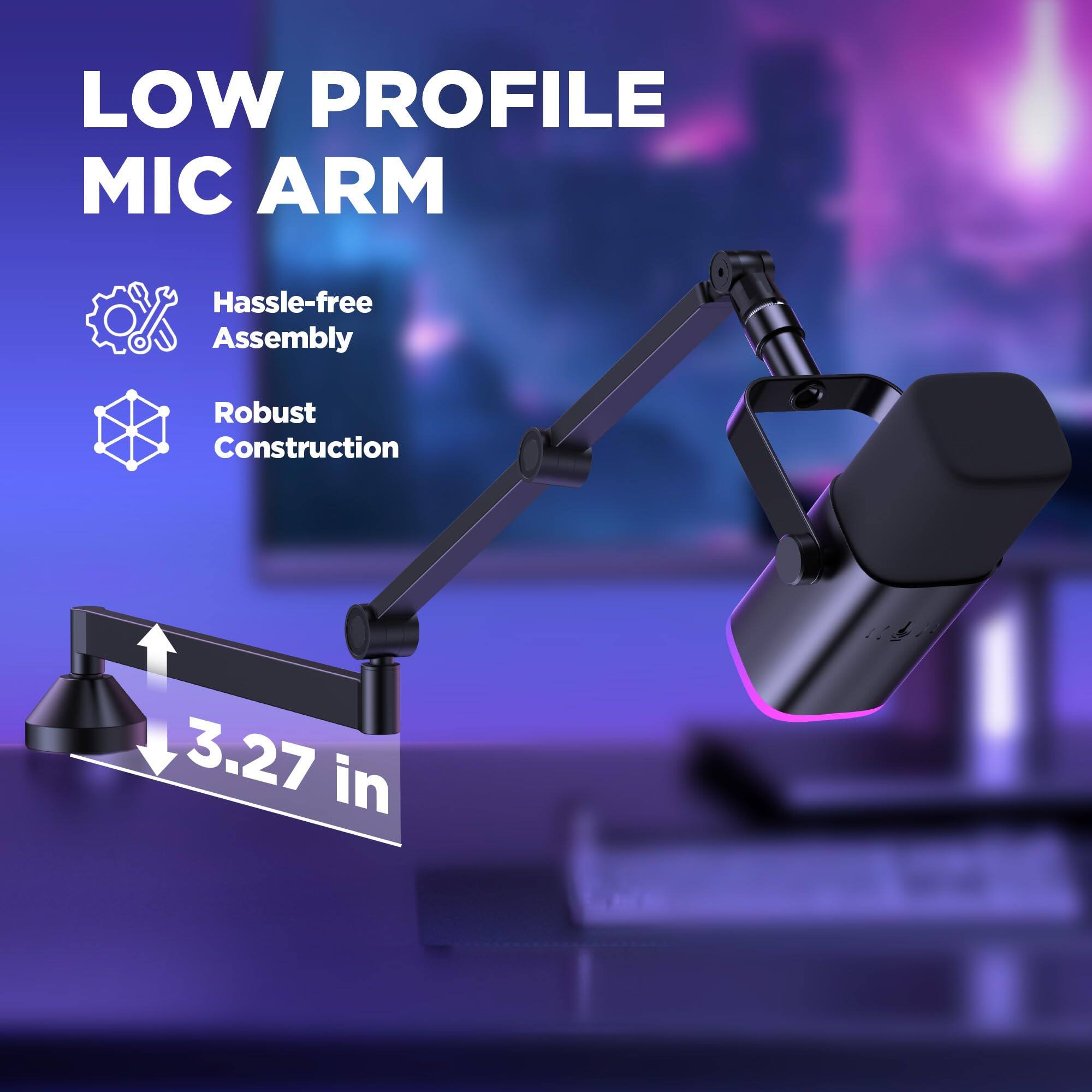 LOW PROFILE MIC ARM

- Hassle-free Assembly
- Robust Construction

3.27 in