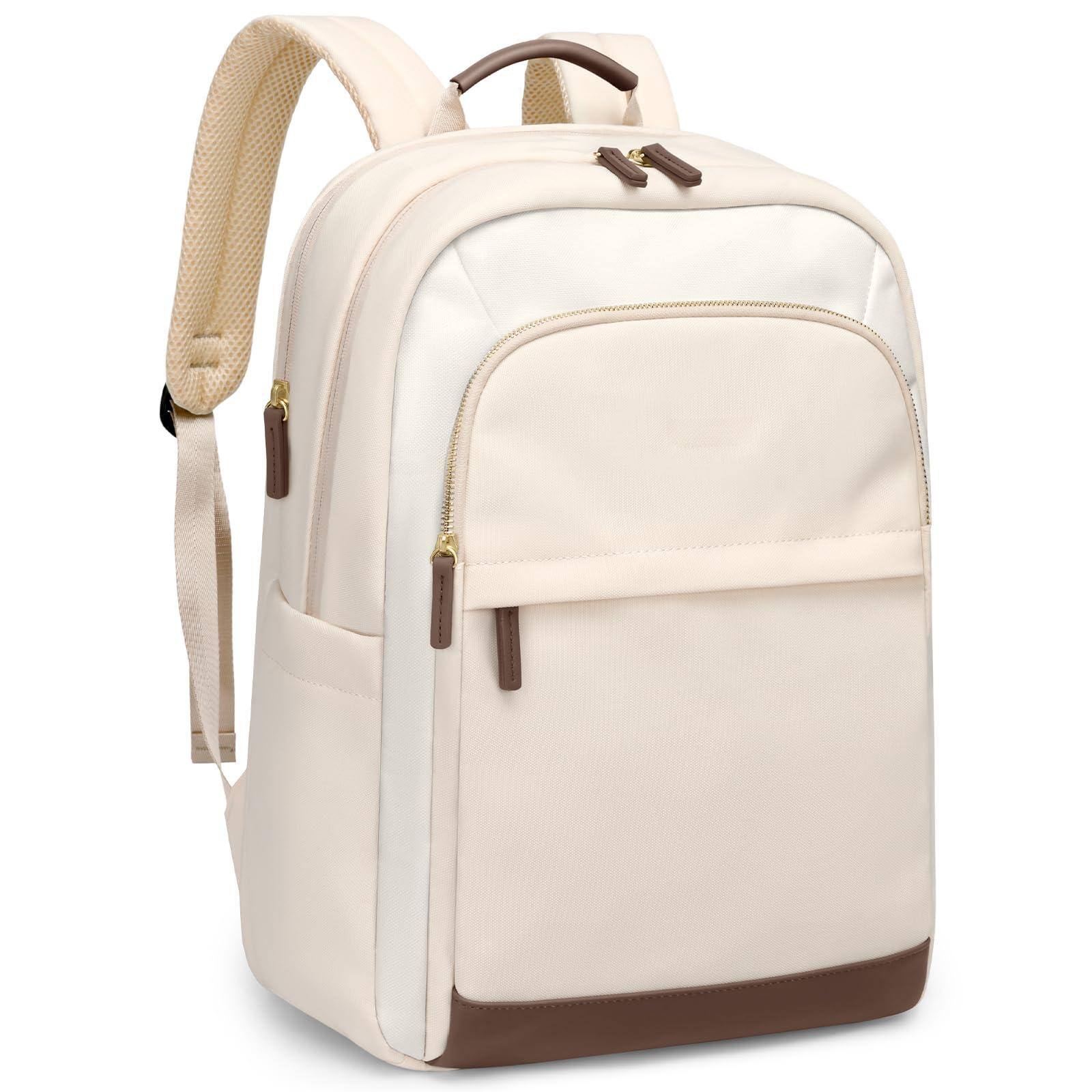 Front. Live At Space - Hiking Travel Backpack For Women Casual Business Weekender Multilayer Laptop Bag 16 Inch Black - C-wapricot-16Inch.