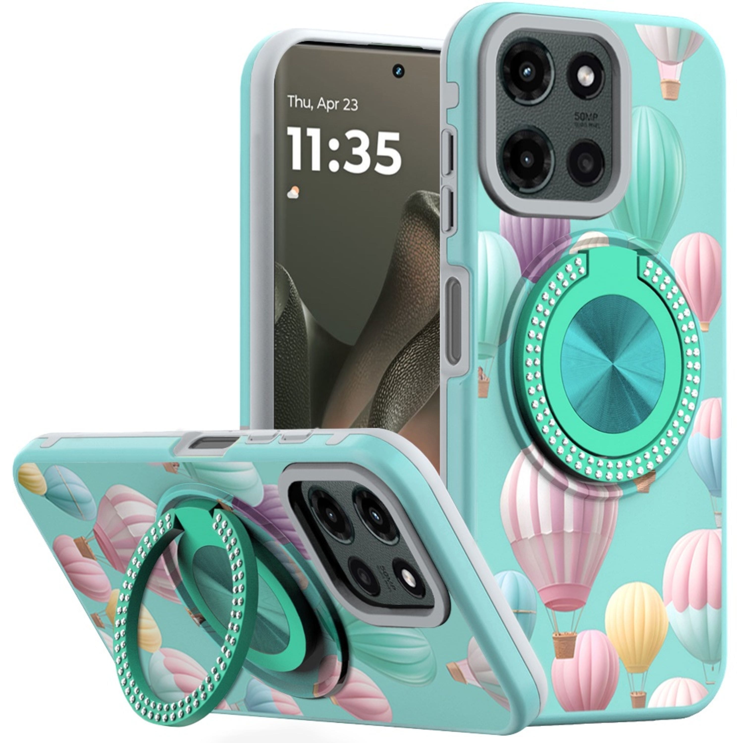 Kitcheniva - Luxury Printed Ring Holder Case For Motorola Edge 2025 Hot Air Balloon - Multicolor price history on PriceWatchPro