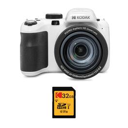 Kodak - PIXPRO AZ425 Astro Zoom 20MP Camera with 42x Zoom with 32GB SD - White