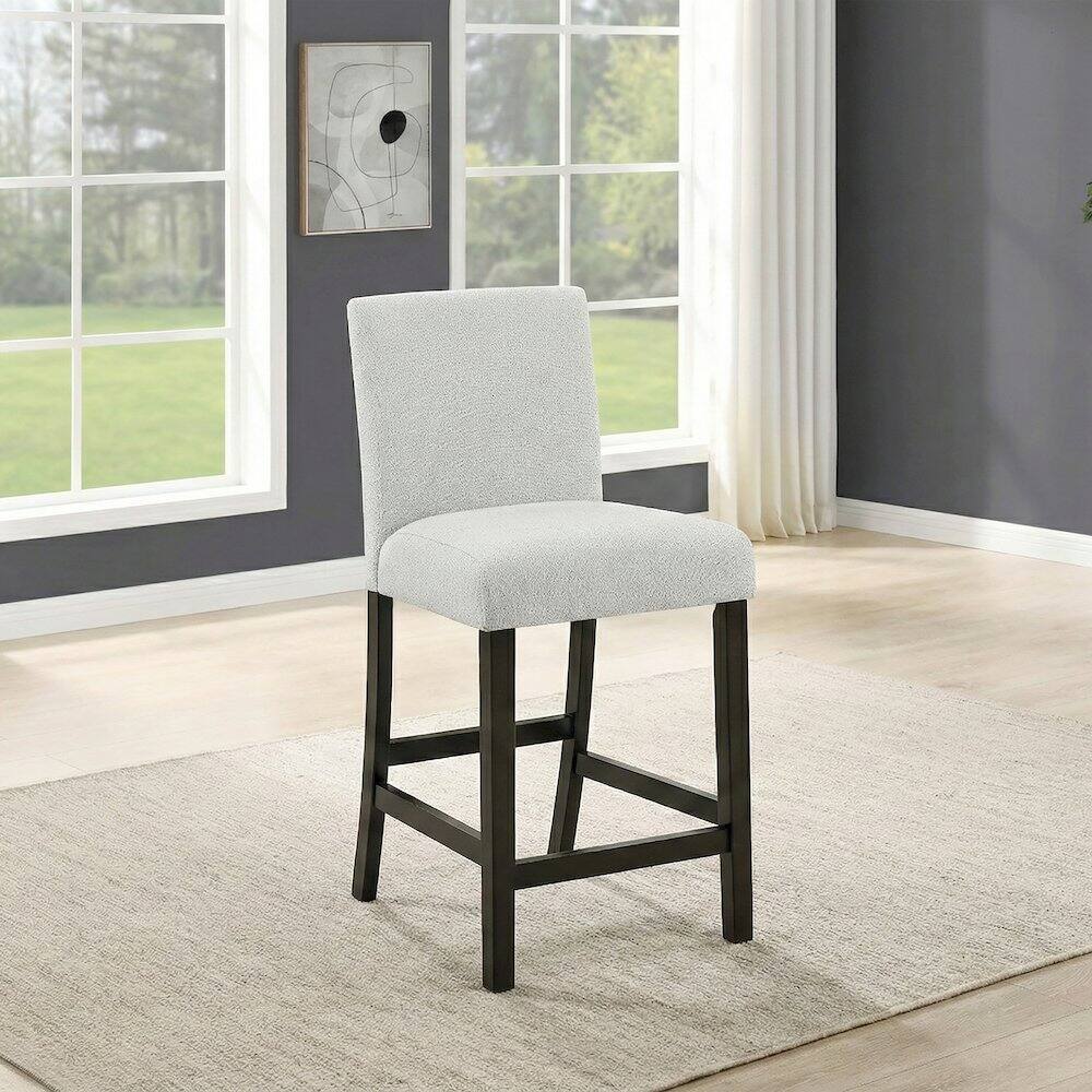 Alt View 4. New Classic Furniture - Carissa Wood Counter Chair in Stone (Set of 2) - Espresso/Gray.