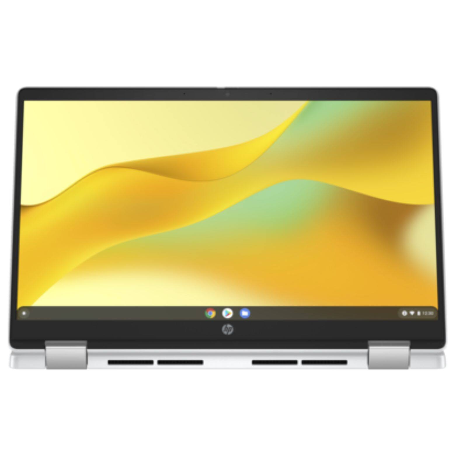 Alt View 3. HP - Chromebook x360 14b-cd0007ca 14" Intel Processor N100 0.8 GHz up to 3.4 GHz 4GB RAM 128GB UFS ChromeOS - Silver.