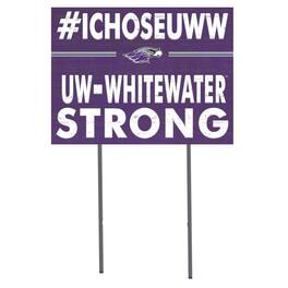 Jardine - Wisconsin-Whitewater Warhawks 18'' x 24'' I Chose Lawn Sign - Purple