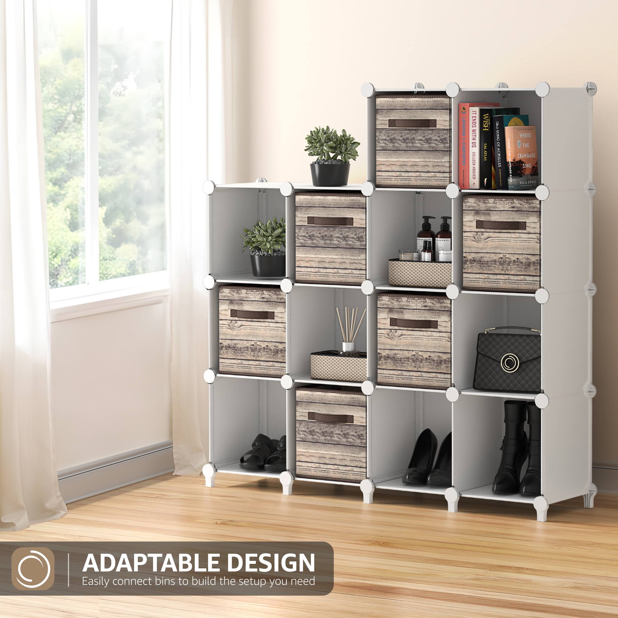 ADAPTABLE DESIGN  
Easily connect bins to build the setup you need