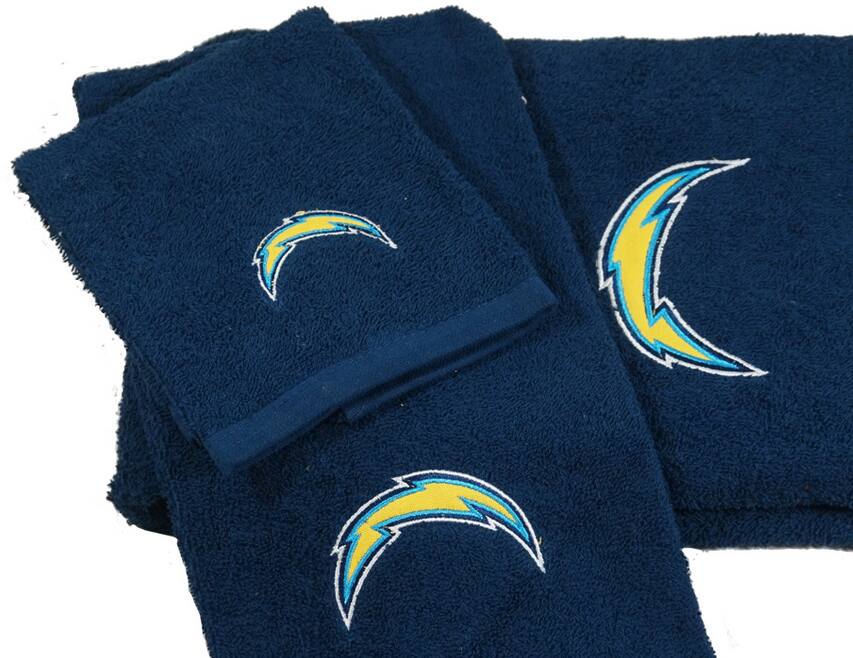 Alt View 4. Northwest - Los Angeles LA Chargers 3 PC Embroidered San Diego Bath Towel Gift Set - Multi.