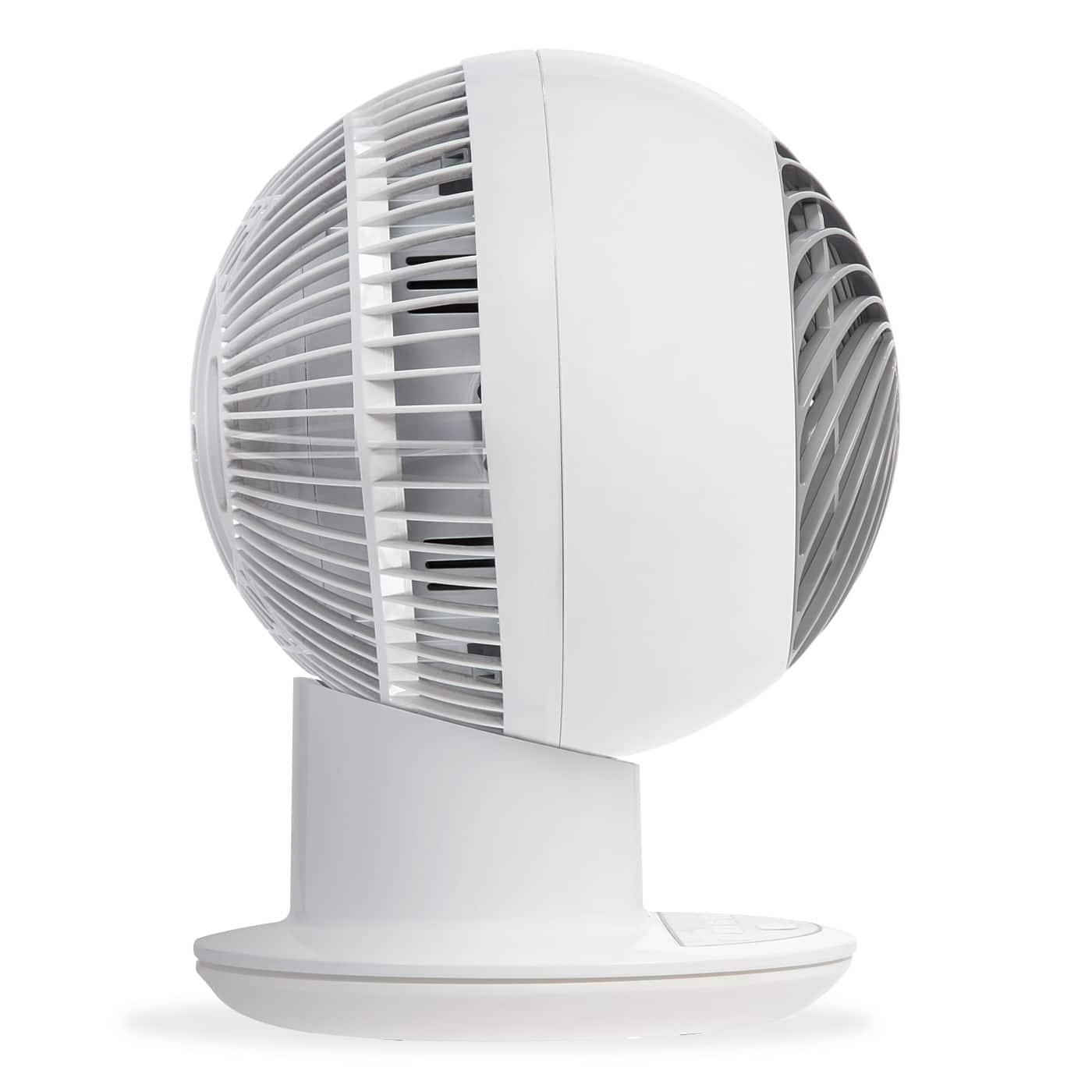 Alt View 3. WOOZOO - Compact Globe Oscillating Fan w/ Remote - 5 Speed - White.