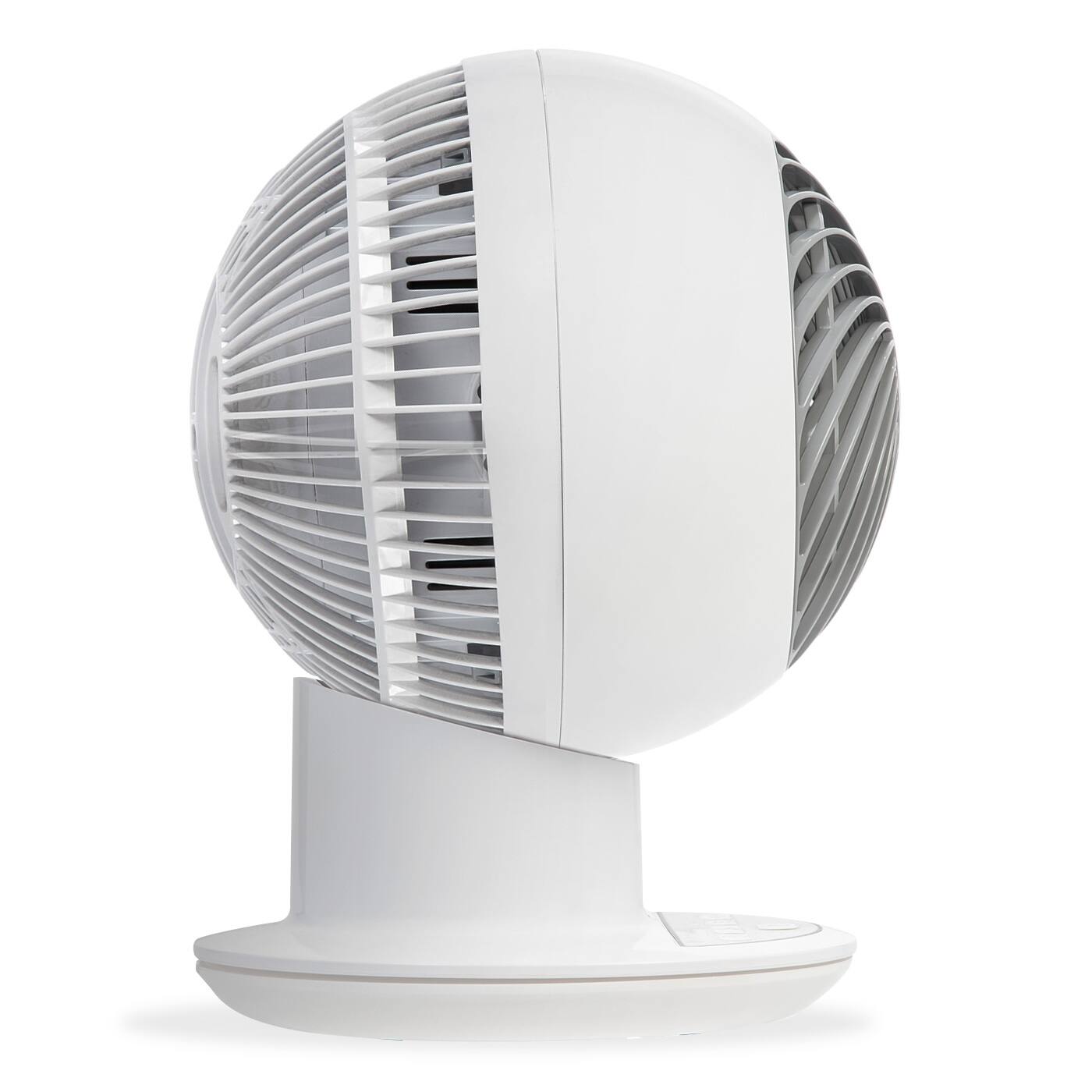 Alt View 3. WOOZOO - Compact Globe Oscillating Fan w/ Remote - 5 Speed - White.