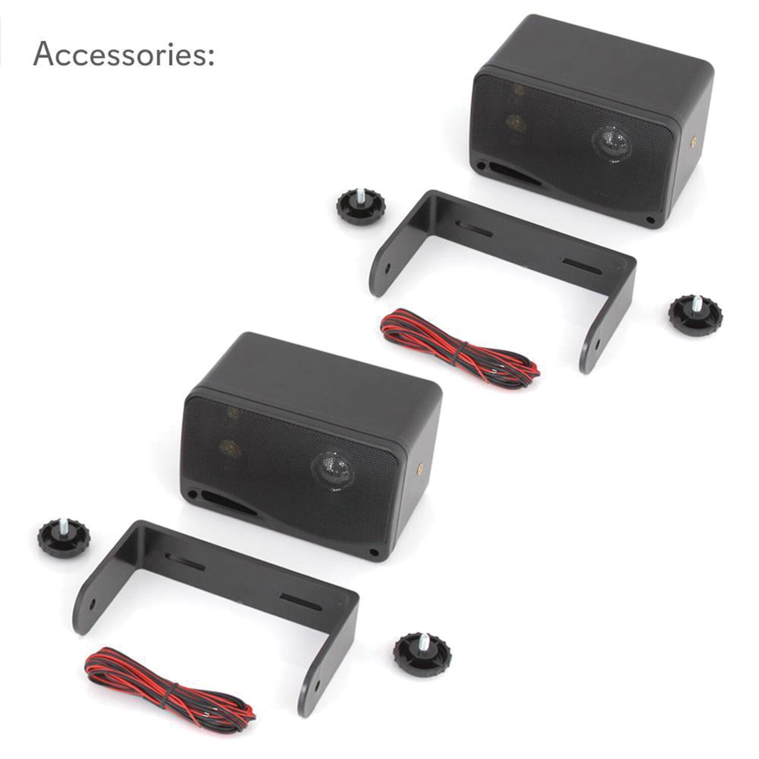 Alt View 4. Pyle - Pyle PLMR24B 3.5'' 200 Watt 3-Way Indoor/Outdoor Wall Mount Audio Speakers (Black, Pair) - Black.