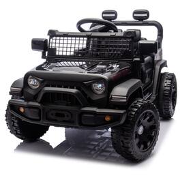 Ropilly - 24v kids ride on car with parental remote control, Black, 3-4 Years