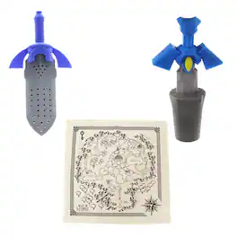 Toynk - Legend Of Zeld Map Of Hyrule Gift Set: Tea Towels, Cork Stopper, & Tea Infuser - Assorted