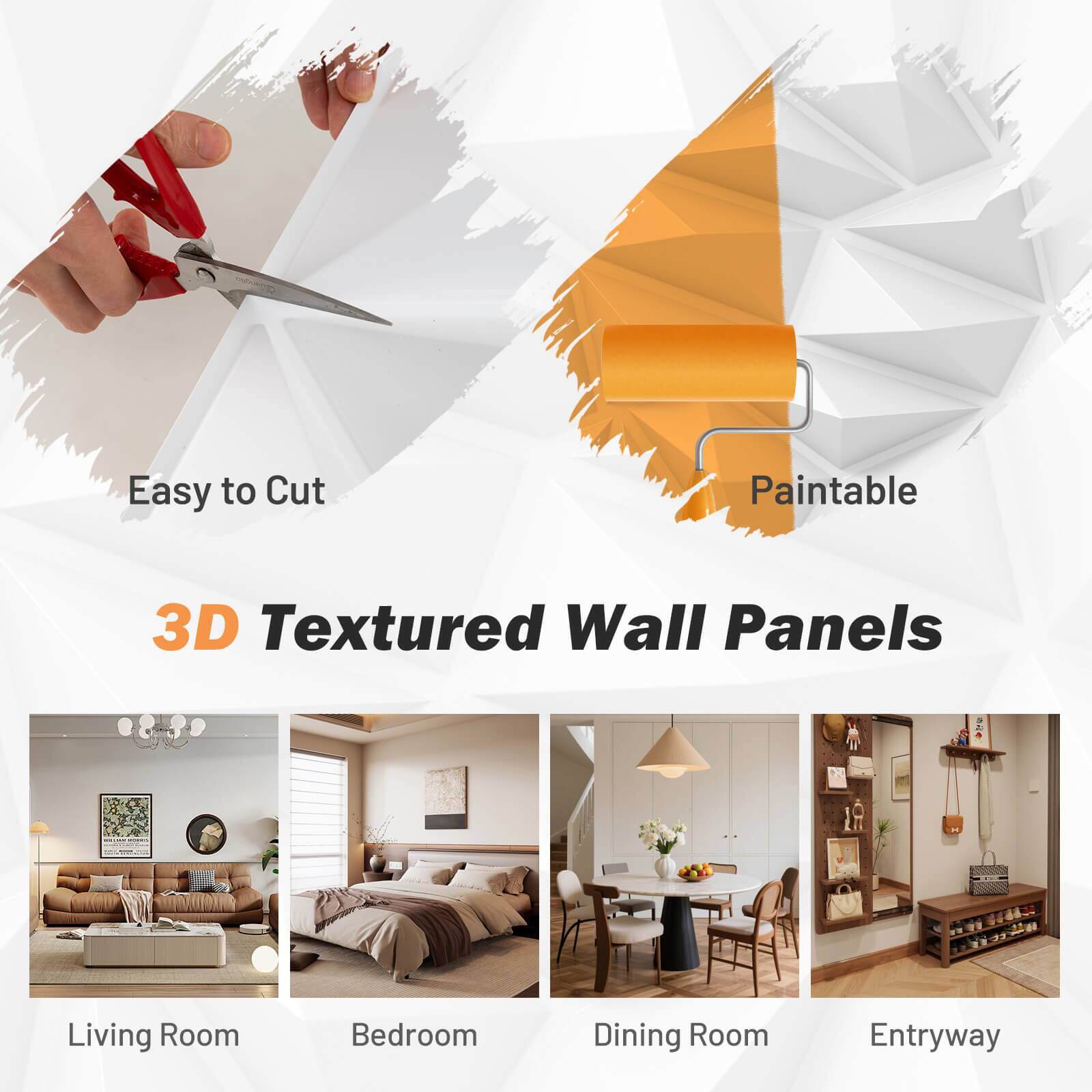 Easy to Cut Paintable 3D Textured Wall Panels

Living Room Bedroom Dining Room Entryway