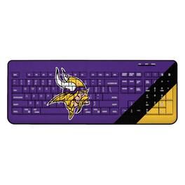 Keyscaper - Minnesota Vikings Diagonal Stripe Wireless Keyboard - Multicolor
