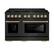 Front. ZLINE - 48 in. Wide 8 Burner Autograph 6.7 cu. ft. Freestanding Paramount Gas Range with Bronze Accents - Black Stainless Steel.