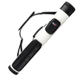 GSE Games & Sports Expert - 2x2 Oval Deluxe Hard Billiard Pool Cue Stick Carrying Case, Billiard Cue Case - Black/White