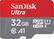 Front. SanDisk - Ultra 32GB microSDHC Class 10 Memory Card - Black.