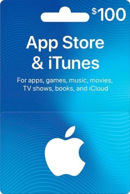 Apple - $100 iTunes Gift Card - Purple/Pink/Orange - Larger Front