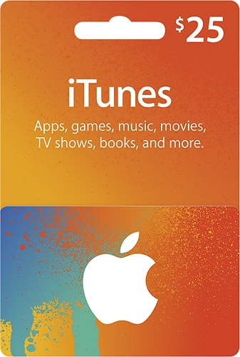 Apple - $25 App Store & iTunes Gift Card - Larger Front