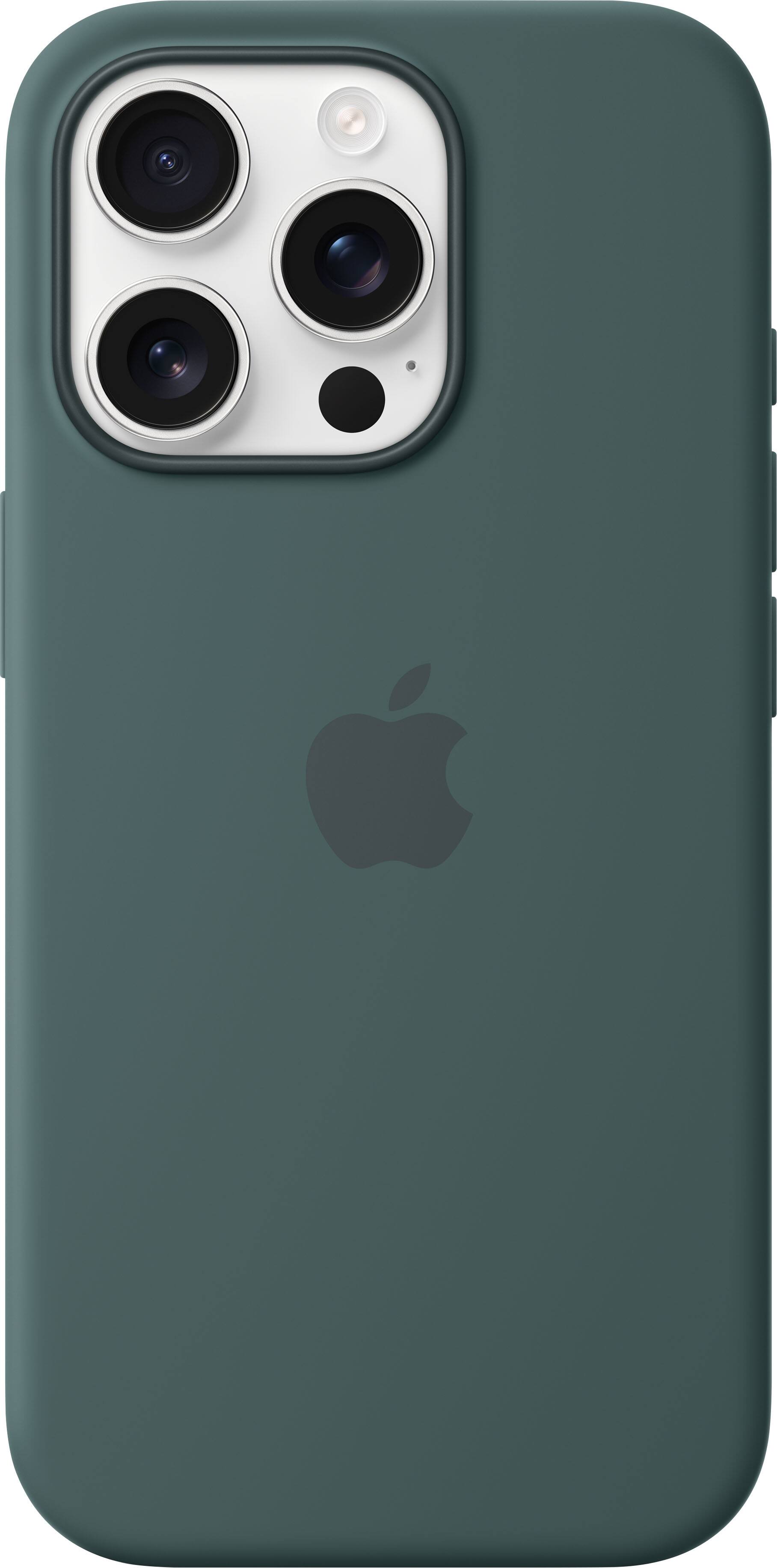 Alt View 12. Apple - iPhone 16 Pro Silicone Case with MagSafe - Lake Green.