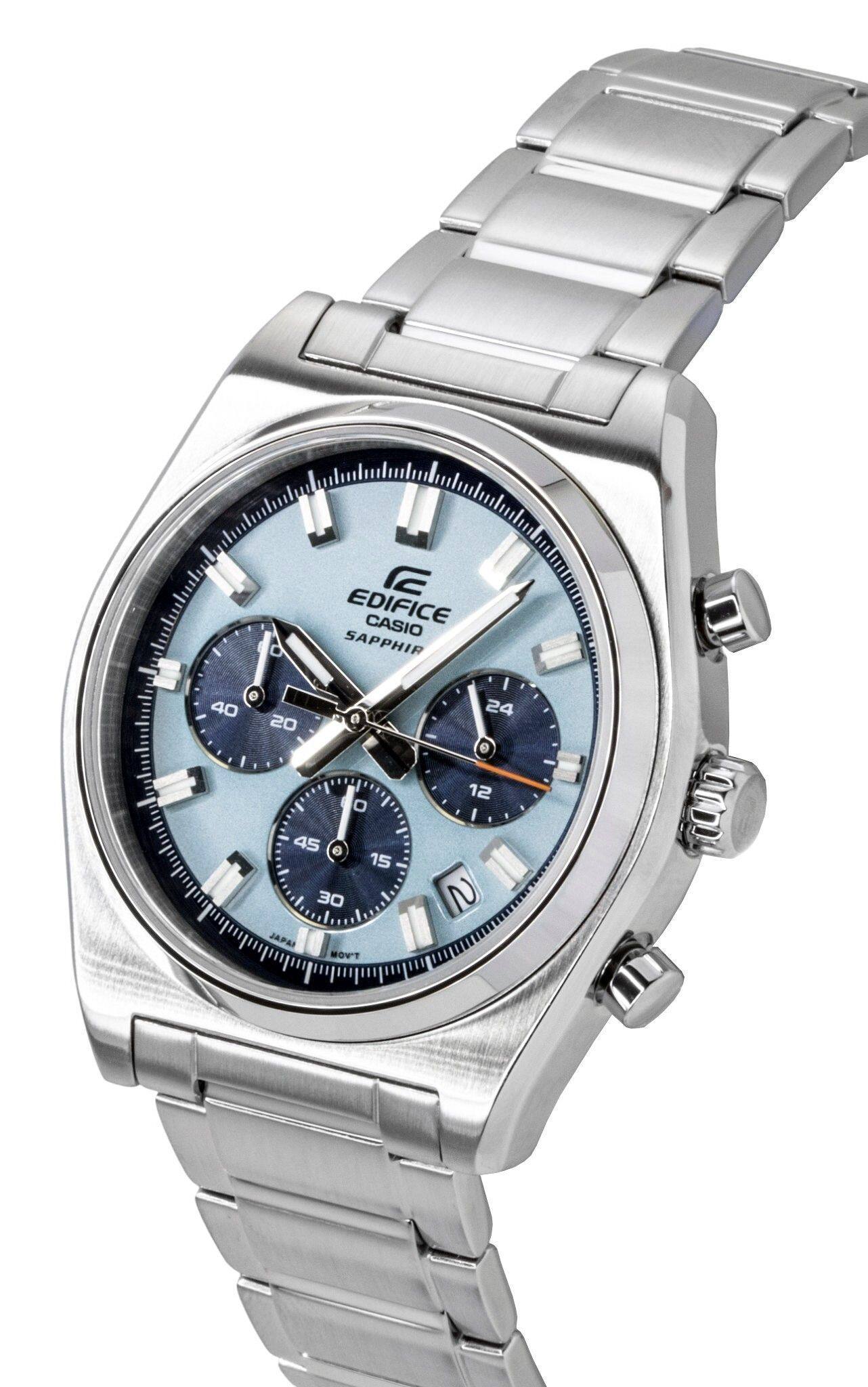 EDIFICE CASIO SAPPHIR  
e 40 24 20 a 0 C 12 O 45 15 30 2 JAPAN MOV'T