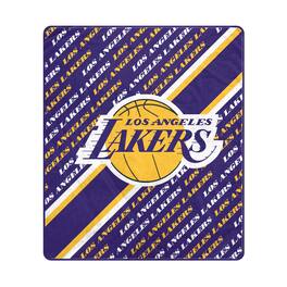 Pegasus - Los Angeles Lakers 60" x 70" Diagonal Lined Wordmark Ultra Soft Blanket - Multicolor