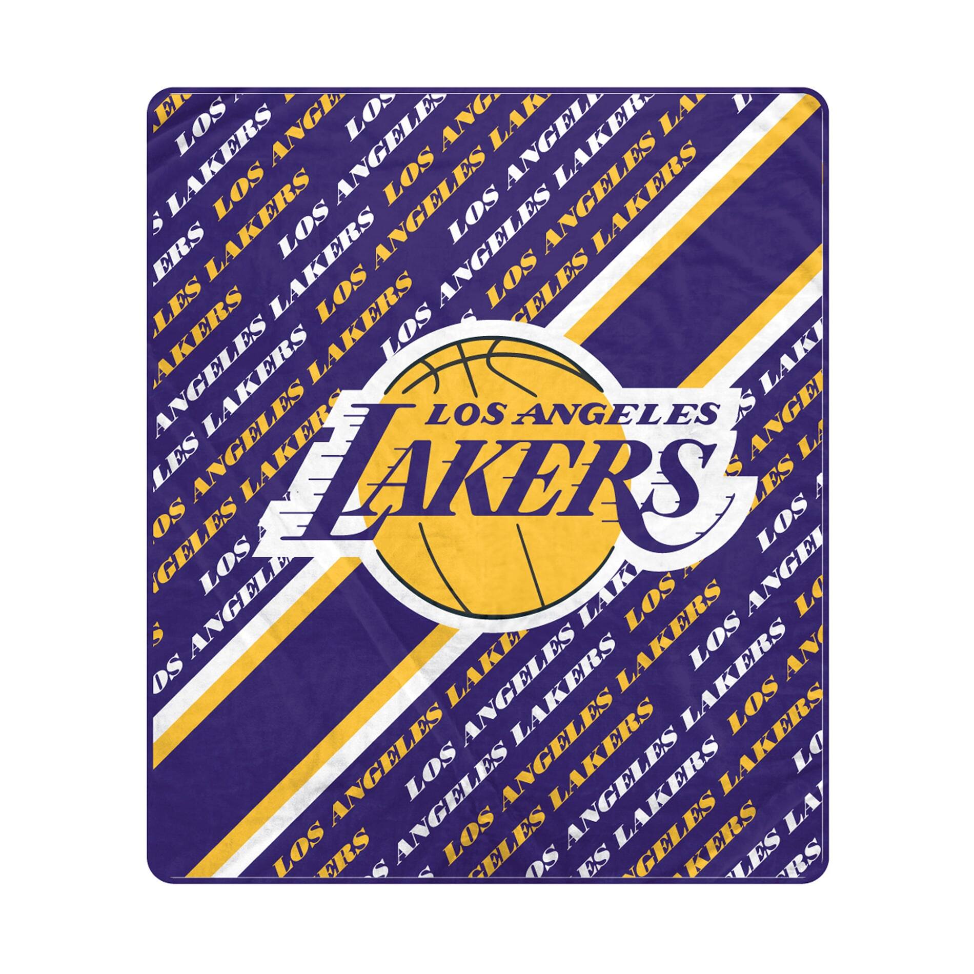 Pegasus - Los Angeles Lakers 60" x 70" Diagonal Lined Wordmark Ultra Soft Blanket - Multicolor