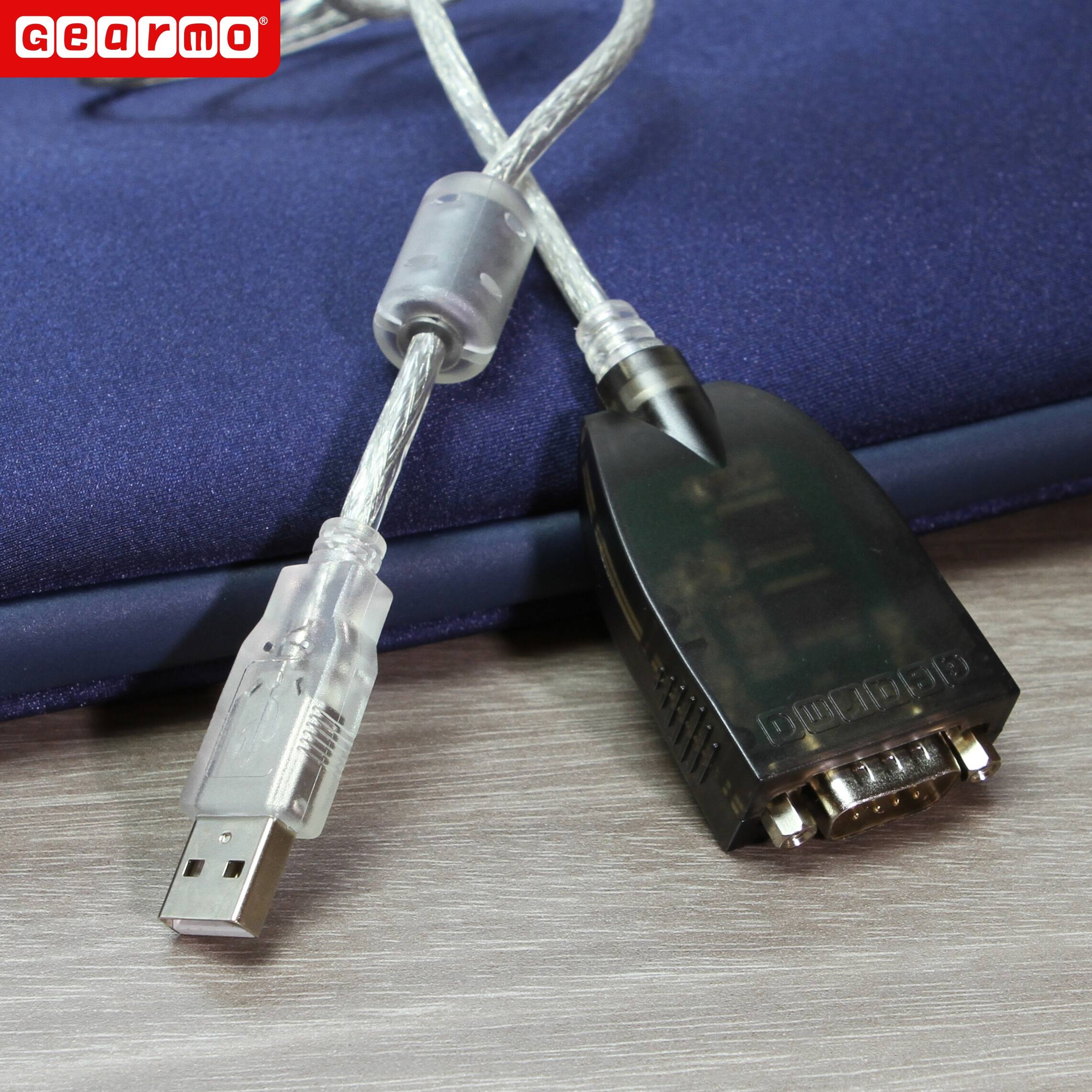 Back. Gearmo - 36 inch USB to Serial RS232 FTDI professional adapter - Black.