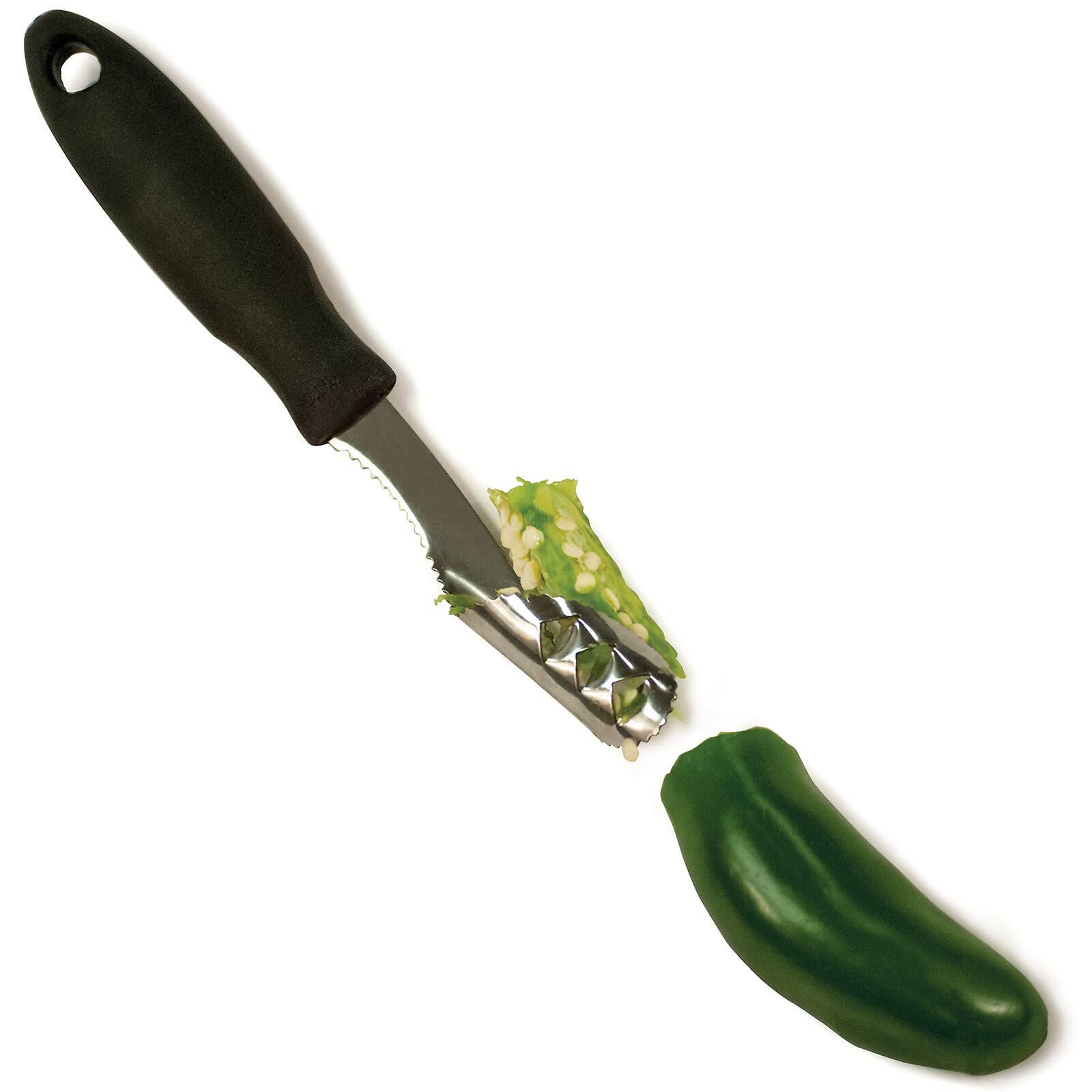 Alt View 5. Norpro - Grip EZ Deluxe Jalapeno Corer - Silver.