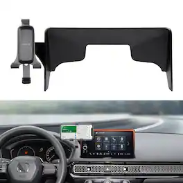 TECH SAFARI - 2 in 1 Car Phone Holder For 2023 2025 2026 Honda Cr v Crv Accessories Dash Organizer With Cell Mount 7 9 inch - 22+ Civic 7/9-inch