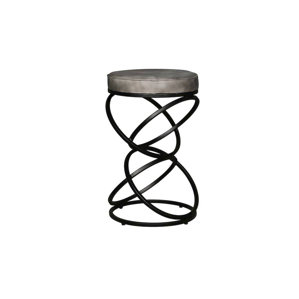 Alt View 1. Porter Designs - Polaris Leather 24" Bar Stool - Gray.