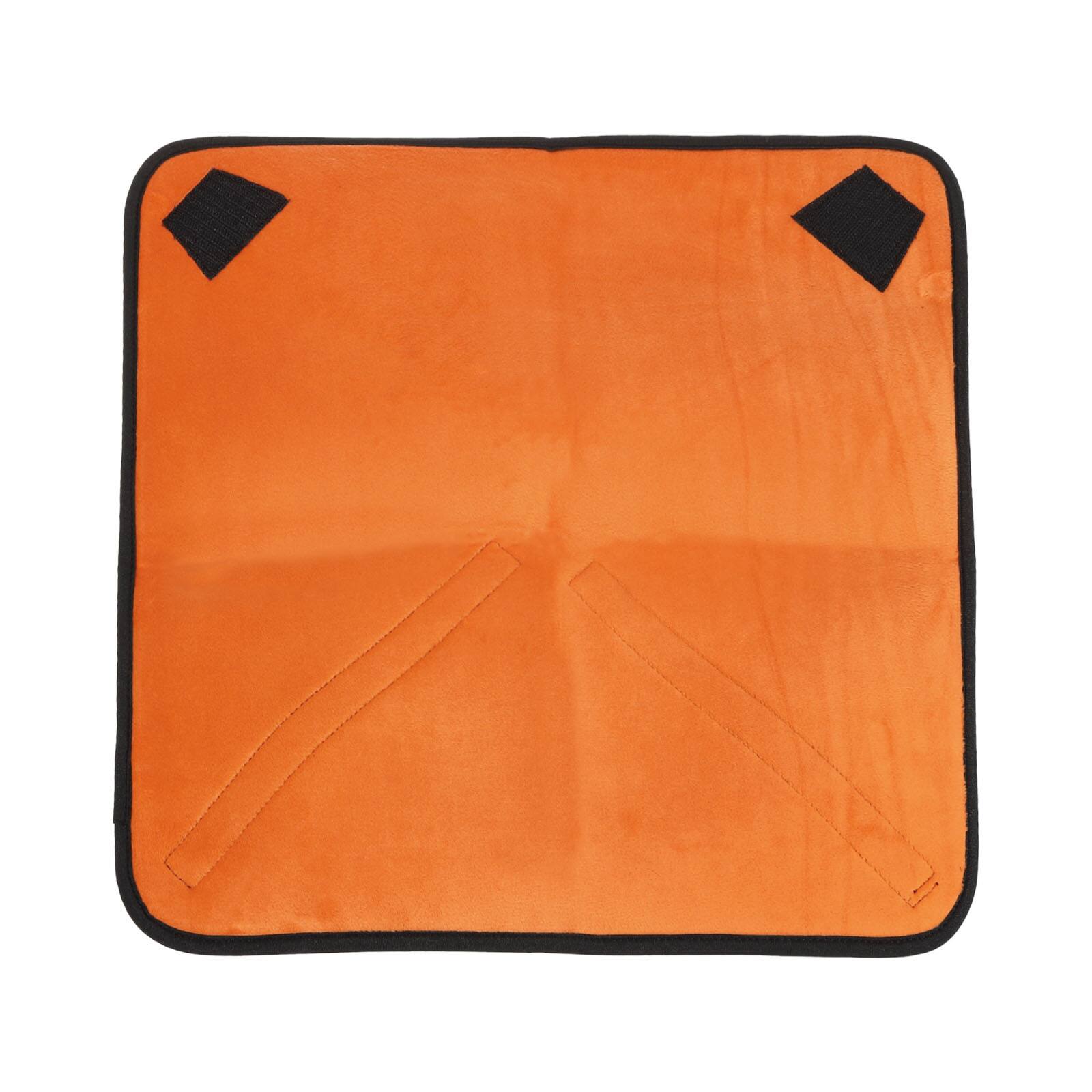 Alt View 3. Unique Bargains - Camera Protective Wrap, 20"x20" Neoprene Lens Wrap Cloth with Hook and Loop for SLR Lens and Camera Gear - Black Orange.