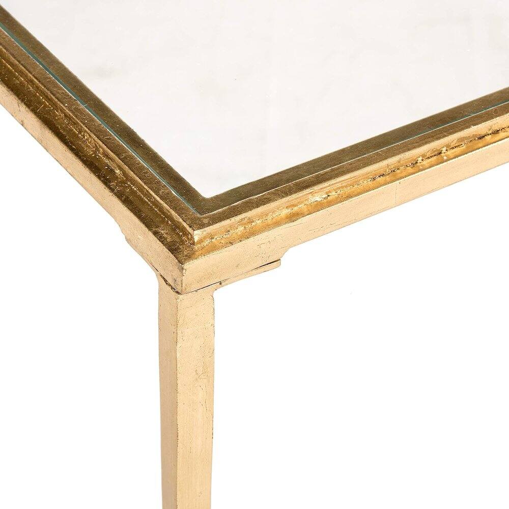 Left. Safavieh - Home Collection Juliana Gold Coffee Table - Gold.