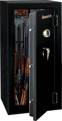 Angle Standard. SentrySafe - FIRE-SAFE Electronic Gun Safe - Black.