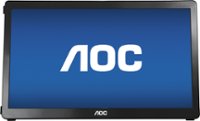 Front Zoom. AOC - 15.6" Widescreen Flat-Panel USB-Powered Portable LED Monitor - Piano Black.