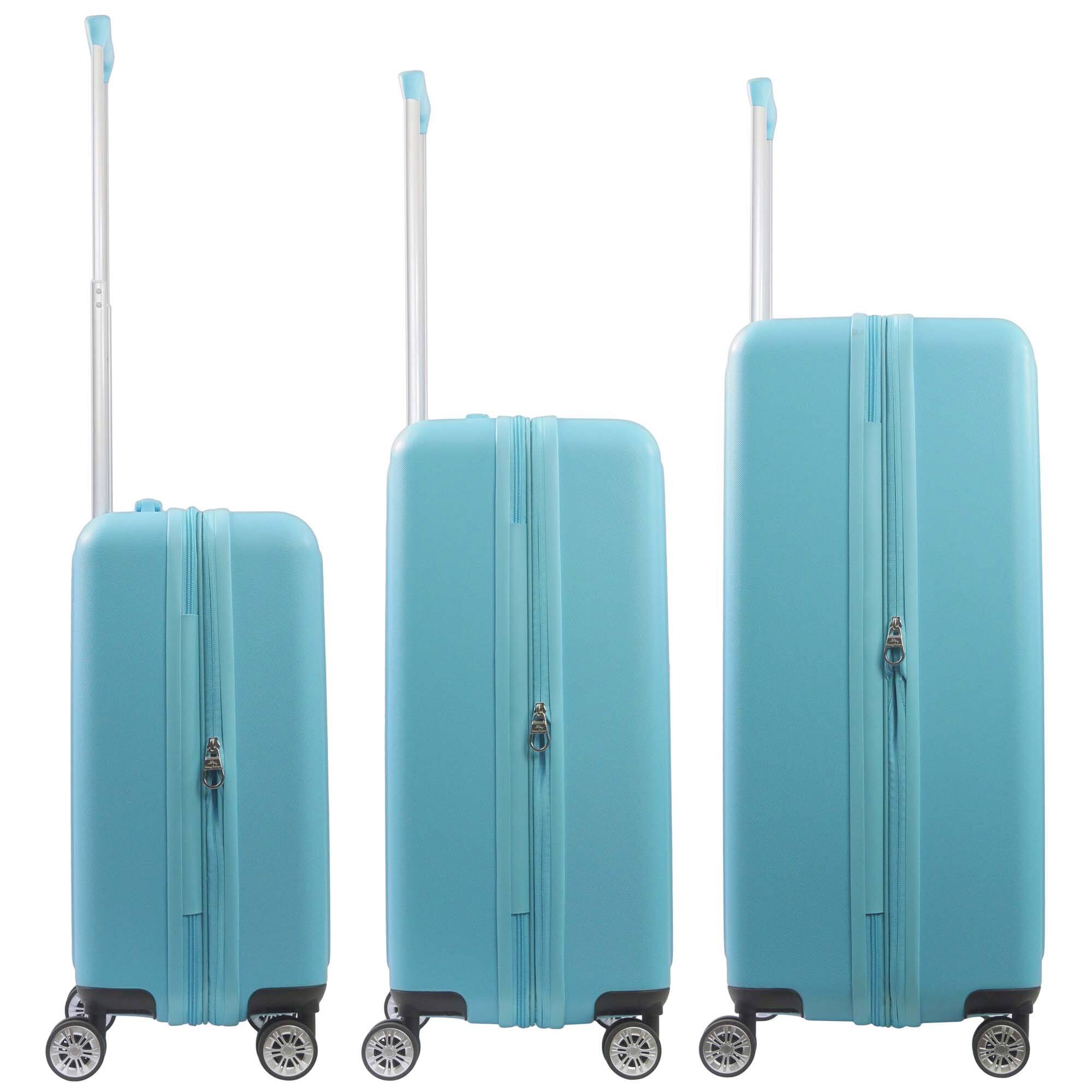 Left. Tommy Bahama - 3-Piece Hardside Luggage Set with 3D Pineapple – 30", 26" & 21.5" Spinner Suitcases - Blue.