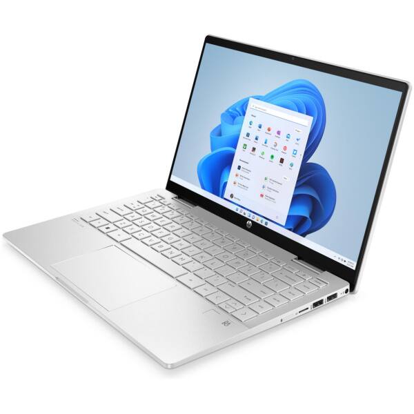 Alt View 1. HP - Pavilion x360 14-ek1101ds 14" FHD Touch Intel Core i3-1315U 3.30 GHz 8GB DDR4 256GB SSD with PEN Windows 11 Home - Silver.