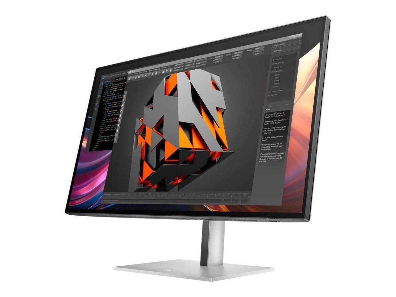 Alt View 2. HP - HP Series 7 Pro 727pq 27" 16:9 WQHD 120Hz IPS LCD Monitor, Natural Silver - Black.