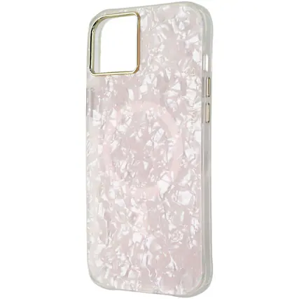Front. Case-Mate - Case-Mate Elizabeth James Case for MagSafe for iPhone 14 Plus - Rose Acetate - Pink.