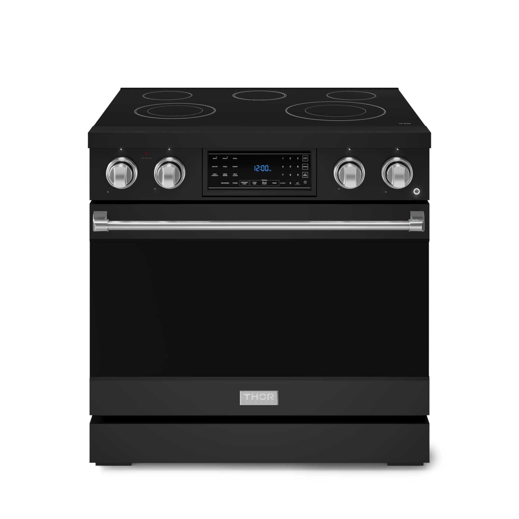 Gordon Ramsay Series by Thor Kitchen 6.0 Cu. Ft Freestanding Electric Range with Stainless Hardware - Black - Front_Zoom