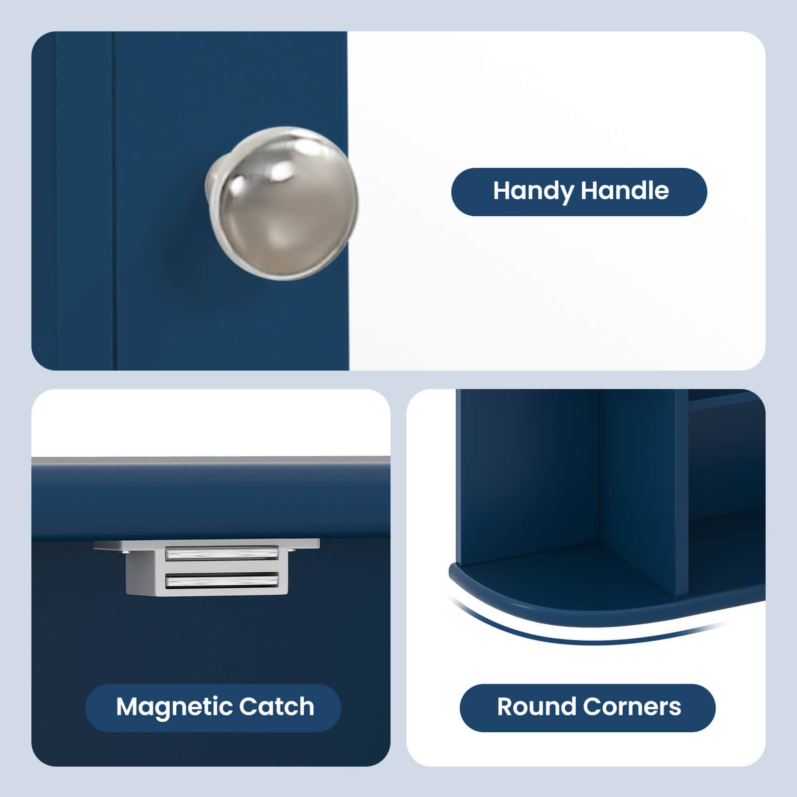 Handy Handle  
Magnetic Catch  
Round Corners