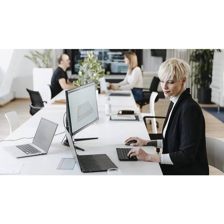 Alt View 2. CHERRY - CHERRY KW 9200 MINI Keyboard - Wired/Wireless Connectivity - Bluetooth/RF - 5 - 2.40 GHz - USB Type C Interface - Black.