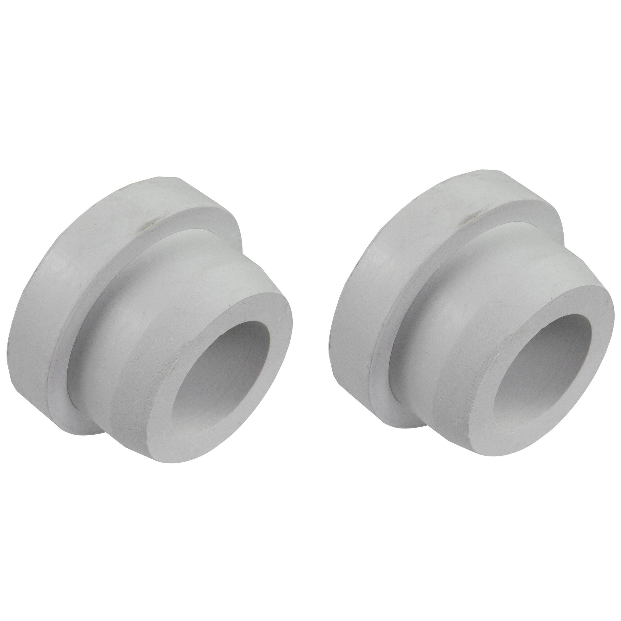 Alt View 1. Pool Central - Set of 2 White Swimming Pool Ladder Inside Bumper Plug Fittings for Handrails 2.25" - White.
