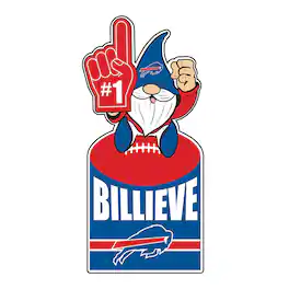 Evergreen Enterprises - Buffalo Bills 30" Metal Gnome 3-in-1 Outdoor Yard Sign - Multicolor