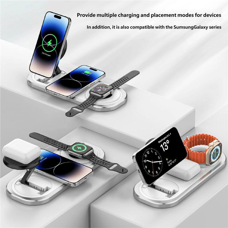 Provide multiple charging and placement modes for devices. In addition, it is also compatible with the Samsung Galaxy series.