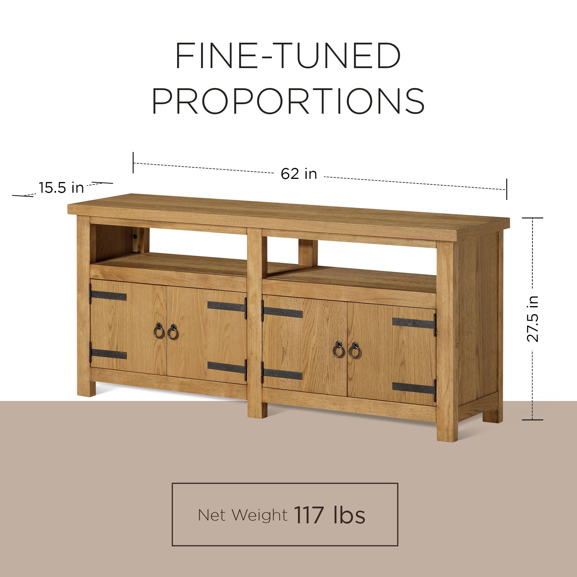 FINE-TUNED PROPORTIONS

15.5 in  
62 in  
27.5 in  

Net Weight 117 lbs
