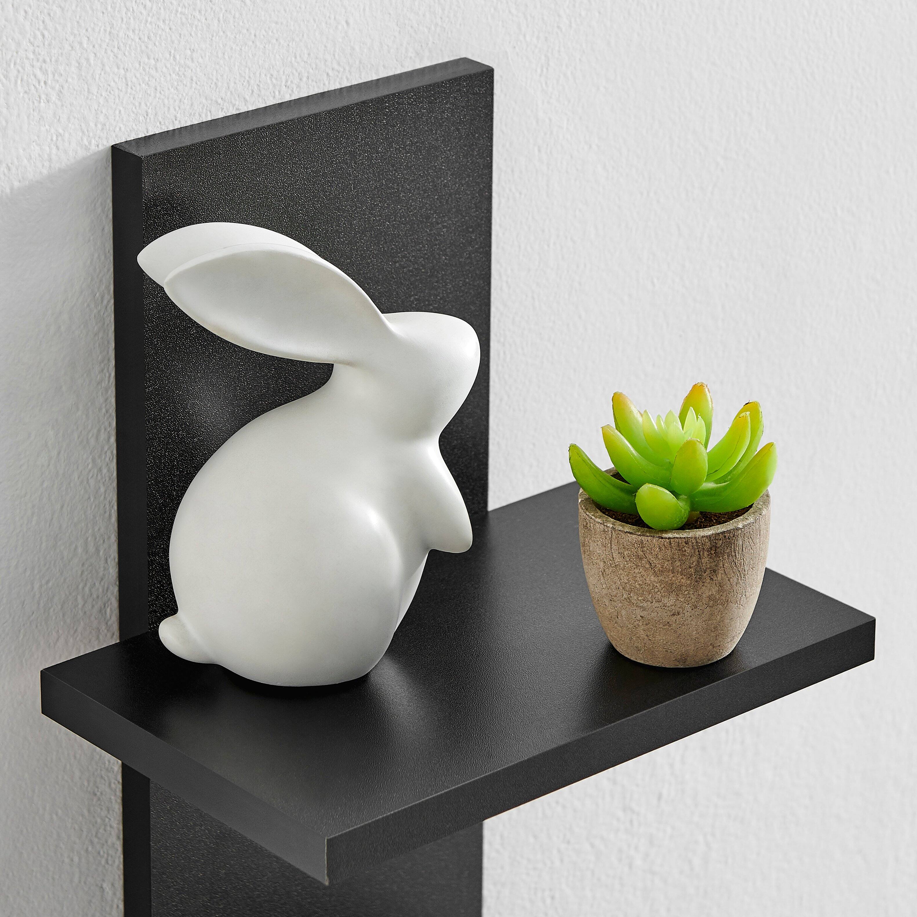 Alt View 7. Danya B - Arica Utility Column 4-Tier Spine Wall Shelves - Black - Black.